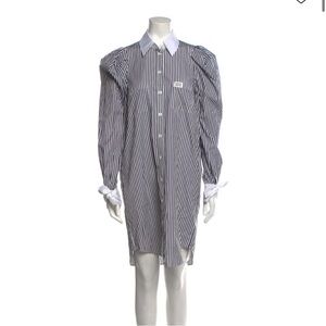 Burberry Striped Black and White Shirt Dress